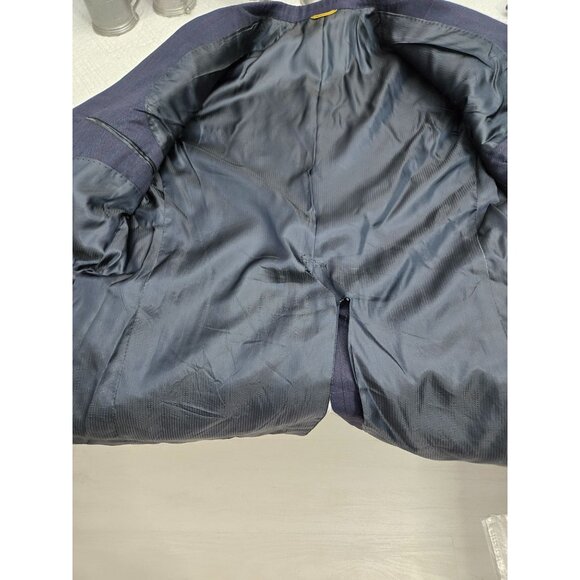 Hart Schaffner & Marx Mens Gray Plaid Suit 2-Piece Jacket & Pants Size 44L Pants - Picture 3 of 12